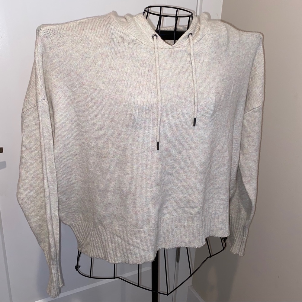 Knit sweater hoodie